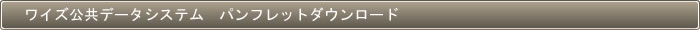 ワイズ公共データシステム　パンフレットダウンロード
