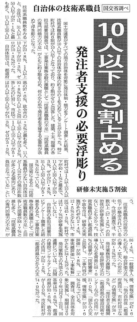 建設通信新聞　3月7日　1面記事